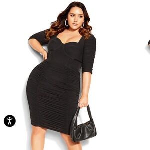 Bustier Elbow Sleeve Dress